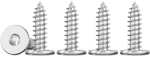 ‌Drenky 50 Piezas M3x16mm Tornillos Autorroscantes Acero Inox A2 V2A Tornillo Roscachapas Para Madera, M3 Tornillos Torx Cabeza Plana, Rosca Completa