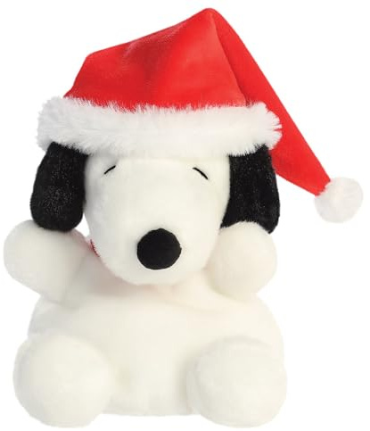 AURORA, 40524, Peanuts Palm Pals Santa Snoopy 5In, Soft Toy, White