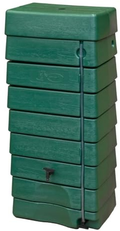 276 Litre Green Wall Tank with Rain Trap Downpipe Connector