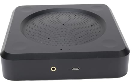 Annadue Conferencia Micrófono USB, Altavoz de Conferencia con Diámetro de Recolección de 10 Metros de 360 Grados Reducción de Ruido de Recolección de Voz para Reuniones en Línea, Clase,