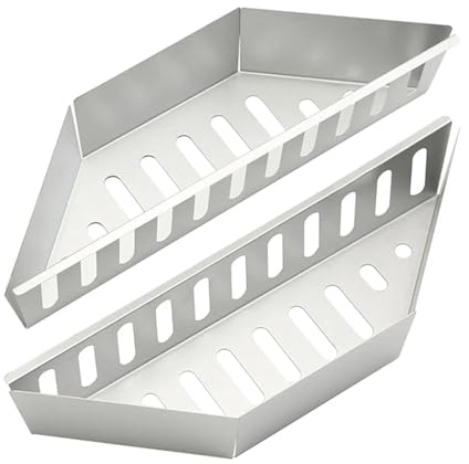 Cestino Per Carbone Cestino for carbone Porta in acciaio inossidabile Contenitore for Cestini for griglia in bricchette di carbonio sagomati (2 pezzi) Per Carbone