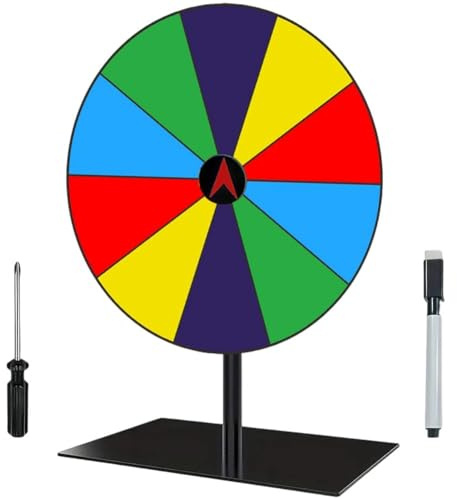 Ppmter Ruota dei Premi Girevole, Roulette Tavolo a 10 Slot, Ruota dei Premi Girevole per Compleanni, Matrimoni, Fiere, Feste di Carnevale
