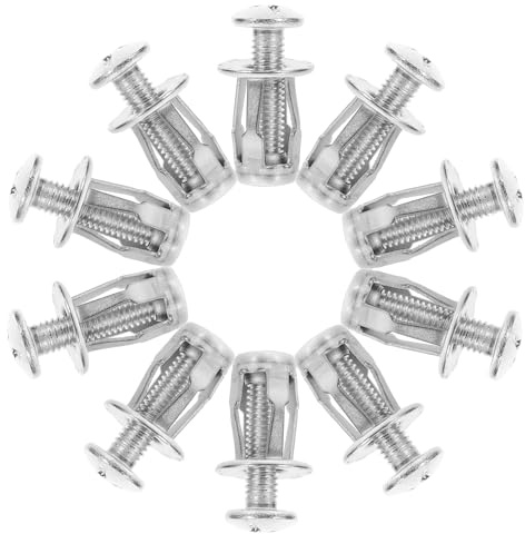 Zerodeko 20 Pezzi Tasselli per Porta Cava in Acciaio Zincato e Inox, Ancoraggi Versatili per Porte Cave, Bulloni con Dado Petalo per Fissaggio Sicuro