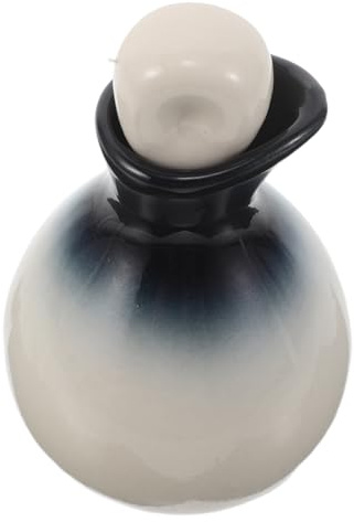 TOPPERFUN Flacons en Céramique pour Huiles Essentielles – Mini Diffuseur D'aromathérapie 3 Pièces – Pot Distributeur D'huile Précise en Porcelaine Bleu Dégradé – Kit pour Spa et Soins