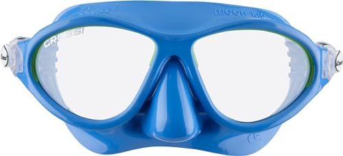 CRESSI depuis 1946 - Moon Kid Premium Junior Mask masque de natation et snorkeling pour enfants de 5 à 10 ans avec anti fog anti rayure protection UV large vision pour piscine mer et vacances