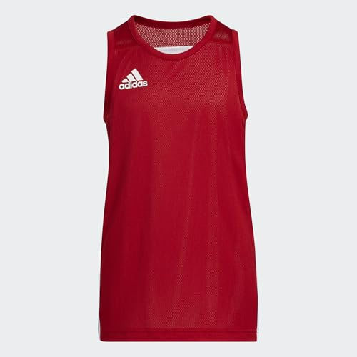 adidas Unisex – Barn 3G Speed Reversible Jersey, Power Red/White, 7-8 Years