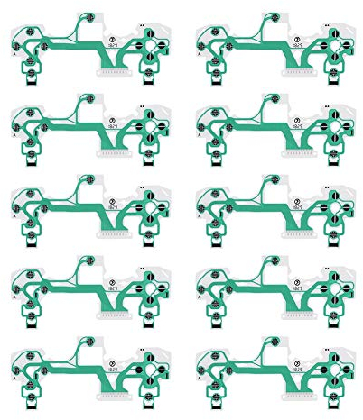 Tangxi Pellicola conduttiva per PS4 10PCS Parte di Ricambio per Riparazione Film Driver per PS4 Controller Tastiera Parte di Ricambio per Controller PS4