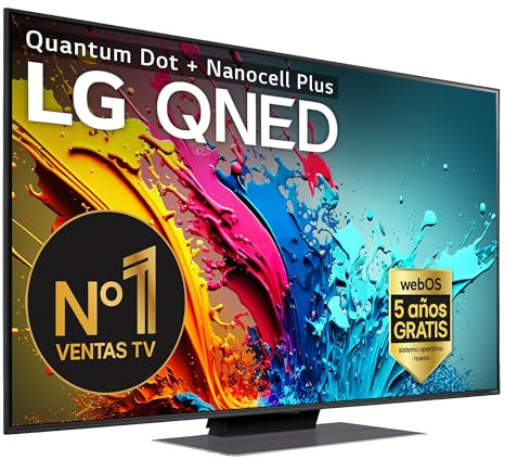 LG 50QNED85T6A 50, 4K QNED, Smart TV, HDR10, WebOS24, Serie 85, Procesador Alta Potencia, Dolby Digital Plus, Gaming, Alexa/Google Assistant, Negro