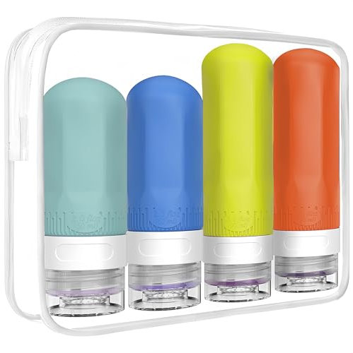 18 Pack travel bottles for toiletries - TSA Approved leak proof travel bottles、travel toiletry containers, Used for Conditioner, Shampoo, Lotion & Body Wash Accessories, Orange and yellow