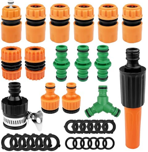 Absyrony 1/2 Adaptador Grifo Manguera, Conector Rápido para Grifos, Conectores para Mangueras de Jardín, Conexión Rápida sin Fugas Accesorios, para Cocina, Jardinería y Lavado de Coches