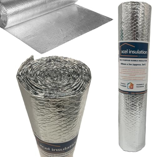 600mm x 5m, Xcel Multi Purpose Insulation, Thermal Aluminium Foil, Reflective & Radiant Barrier