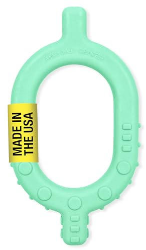 ARK Baby Grabber Sensory Chew, Baby Teether, Sensory Toys for Developing Speech and Feeding Skills, Medical-Grade Oral Motor Therapy Tools, Firm, Turquoise