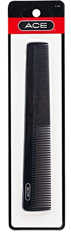 GOODY ACE ACE All Purpose Hair Comb - 7 Inch, Black - Great for All Hair Types - Fine Comb Teeth for Thin to Medium Hair,61286, 1 Count (Pack of 1)