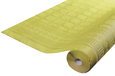 Pronappe Tischdecke R482535I Einweg-Tischdecke aus Damastpapier Länge 25m Breite 1,20m (pro Rolle) Farbe Kiwigrün Damastpapier mit universellem Muster schick und klassisch