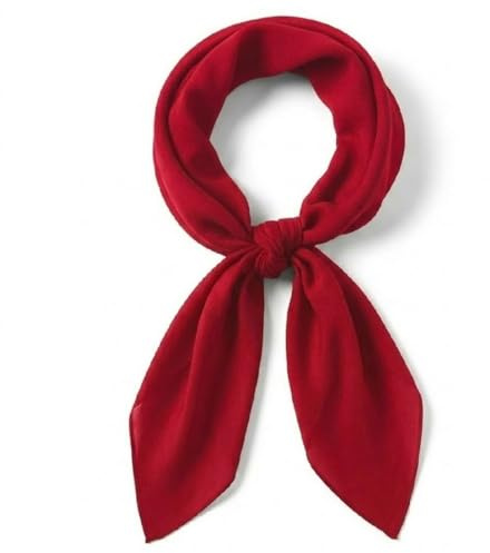 TigerTie dames Chiffon foulard rouge unicolor taille 90 cm x 90 cm - écharpe