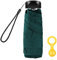 Vicloon Mini Regenschirm, 6 Rippen, Aluminium Schirmständer, Taschenschirme mit Regenschirmhaken, Sonnenschutz Im Freien UV Faltender Regenschirm, Goldener Griff, Leicht Kompakt - Grün
