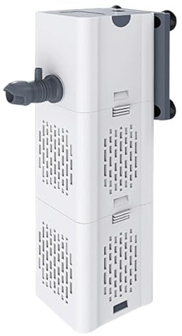 Kavolet Akvariefilter 15 W, akvariefiltreringspump, cirkulation internt fisktankfilter, med ett maximalt flöde på 1 000 L/H, justerbart luftflöde, tyst och lågt brus