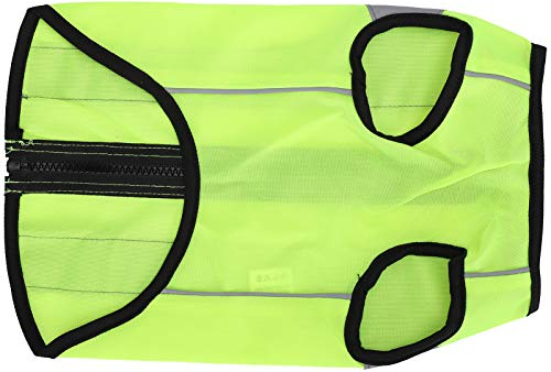 Reflektierende Weste für Hunde, Warnweste für Hunde, Sicherheitskleidung, Leuchtende Jacke, Leichte Haustier-Nachtsicherheitskleidung, Reflektierende Weste mit Reißverschluss(M-Leuchtendes Grün)
