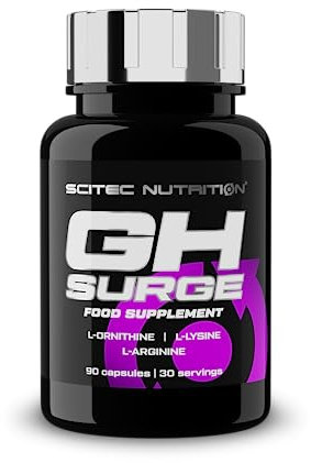 Scitec Nutrition GH Surge, Integratori alimentari a base di L-Arginina, L-Ornitina e L-Lisina, 90 capsule