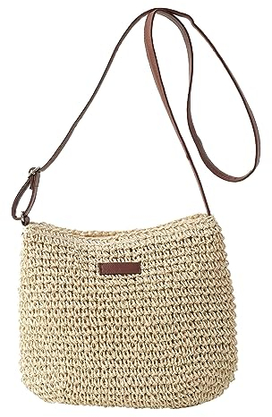 Stroh Handtasche Damen, Böhmische Strandtasche, Sommer Strandtasche Stroh Groß, Strohtasche Damen Stroh Umhängetasche, Strohtaschen Böhmische Handgewebt,Geflochten Basttasche für Reisen Strand (B)