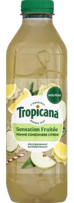 Tropicana Jus de pomme, concombre, citron - La bouteille de 1L