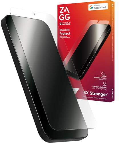 ZAGG InvisibleShield Glass Elite Protection d'écran pour Google Pixel 8a, résistant aux chocs, protection contre les chocs, résistant aux rayures, sans taches, transparent