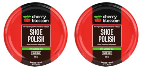 Cherry Blossom Shoe Polish Dark Tan 40g (Pack of 2)
