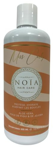 NOIA HAIR Miss Curly - Shampoing 500Ml pour cheveux bouclés,ondulés ou wavy - À l'aloé vera,huile de piqui & Jojoba.
