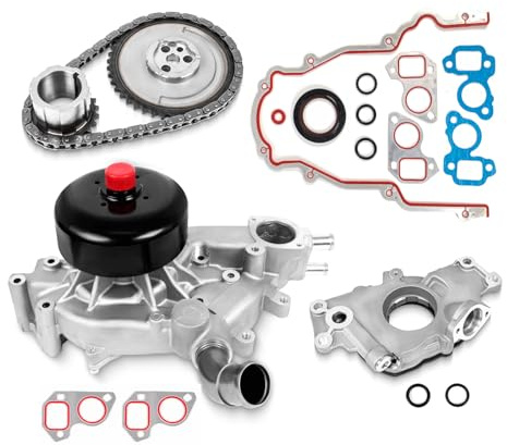 Kit de cadena de distribución del motor con bomba de aceite M295 y bomba de agua AW5087 para Chevy Silverado Avalanche Suburban Express Tahoe 1999-2004, para GMC Sierra Yukon, para Cadillac 4.8L 5.3L