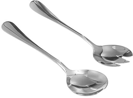 GALPADA 2piezas Cucharas y Tenedores Para Ensalada De Acero Inoxidable Resistente Para Servir Fiestas Hogar y Restaurante
