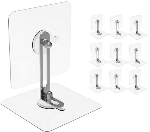 HEALSOPTHY 10 juegos Anclajes para Muebles sin Taladrar de Fijación Antivuelco para Estanterías Cómodos y Duraderos Protección para Bebés y Paredes