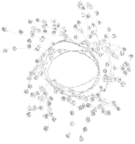 Guirnalda de Cuentas de Perlas – Cuerda acrílica Transparente de 110 cm, decoración de Ramas de | Multifuncional DIY árbol de Navidad, Boda, Fiesta de cumpleaños, Suministros de decoración