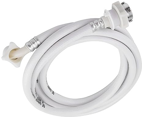 Matybobe Tubo di Ingresso Acqua per Lavatrice Connettore in PVC di Colore Bianco Lunga Durata per Lavatrice Automatica (3 metri / 9,84 piedi)