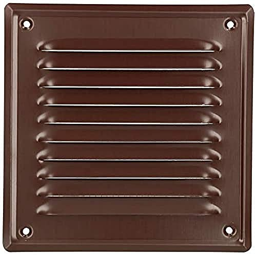 KOTARBAU® Griglia di ventilazione 165 x 165 mm con rete marrone aerazione areazione metalica da sovrapporre