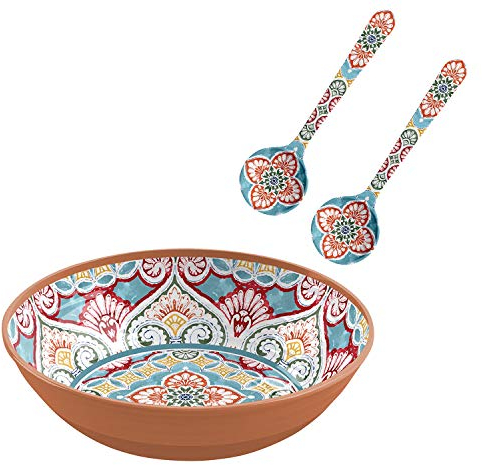 Auntie Morags Purely Home Rio Corte - Outdoor/Picnic/BBQ - 2 Piece - Plastic/Melamine Salad Serving Set