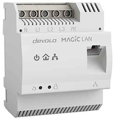 Devolo Magic 2 LAN DINrail, Adaptador Powerline DINrail, hasta 2.400 Mbps, Internet Desde la Caja de distribución, Red doméstica Profesional, Gris