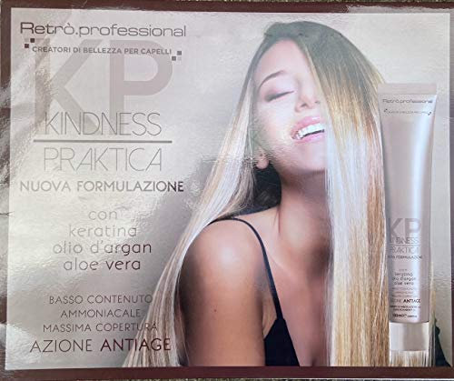 Colore Tintura Permanente Retrò Professiona Kindness PraKyica Con Keratina Olio D'Argan Aloe Vera 100ml Azione Antiage (6/22 biondo scuro viola intenso)