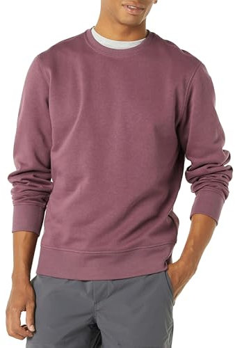 Amazon Essentials Herren Fleece-Sweatshirt mit Rundhalsausschnitt (erhältlich in Big & Tall), Purpur, M