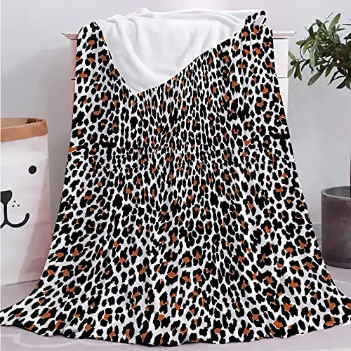 Boceoey Kuscheldecke 200x200 cm Leopardenmuster Flauschige Wohndecke als Sofa überwurfdecke Tagesdecke, Decken für Sofa Couch Bett, Weiche Warme Fleecedecke für Camping Outdoor