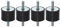A ABSOPRO 4pz M8 Anti Vibrazione Gomma Isolatore Supporto 40x30mm per Auto Motori