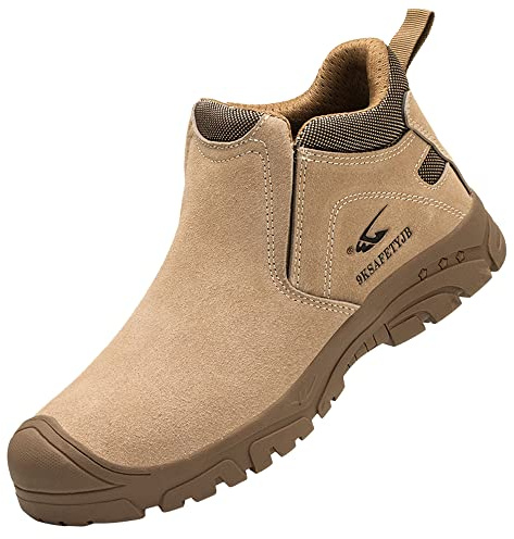 Letuwj Scarpe da lavoro speciali per saldatori Scarpe da lavoro anti-rottura e anti-foratura, cachi, 39 1/3 EU