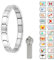 Paffartt Italian Charms Armband Set Classic Glieder Italy Charm 9mm Abnehmbare Edelstahl Modul Armband mit Öffnungswerkzeugen für Modischer Handbemaltes Vintage Basisarmband Italienische Charms