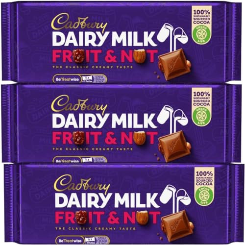 Vapewaves Chocolate Bar Bundle With Dairy Milk Fruit & Nut Chocolate Bar 180g (3 Pack)