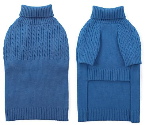 CITÉTOILE Pull Tricoté pour Chien - Manteau d'hiver Confortable et Doux pour Chiens de Petite, Moyenne et Grande Taille, Col Roulé Lavable