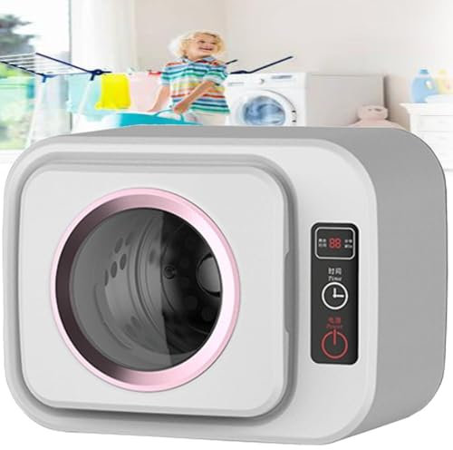 Mini Asciugatrice Con Sterilizzazione Ultravioletta Ad Alta Temperatura E Rimozione Degli Acari, Asciugatrice Ventilata, Cilindro Interno Sostituibile, Con 3 Impostazioni Di Riscaldamento(White)