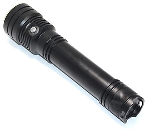 MQDLJSE Linterna de Buceo LED XHP50, luz Blanca Amarilla, Resistente al Agua, 80 m, 3800 lúmenes, Potente lámpara táctica 26650, Resistente al Agua, para Buceo (luz Blanca_B)
