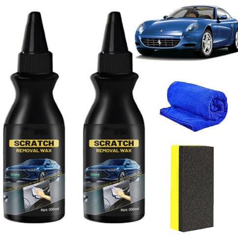 Vernis à Froid Pour Voiture, Rayure Voiture Carrosserie, Expert Efface Rayures Carrosserie de Voiture pour Rayures de Peinture, les Tourbillons, les Abrasions, Polissage en profondeur (*2)