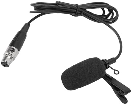 Jectse Högkänslig Enkelriktad Kondensatorslagsmikrofon, On Lavalier Mic för Presentatörer Konstnärer Fitnessinstruktörer, för 3-stifts XLR-kabelkontakt för Studioblandare