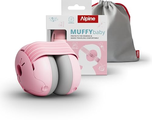 Alpine Muffy Baby Casque Anti Bruit Bébé Confort & Classique – Protection Auditive Jusqu'à 5 ans, Bandeau Ajustable, Avion, Concerts, Lieux Bruyants Feux d'Artifice, Cadeau, 23 & 24 SNR