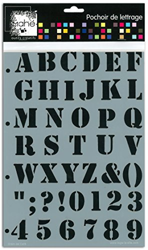 DRAEGER PARIS 1886 Toga LE06 - Plantilla Alfabeto (21 x 30 x 0,1 cm, Grano de café, plástico, Transparente